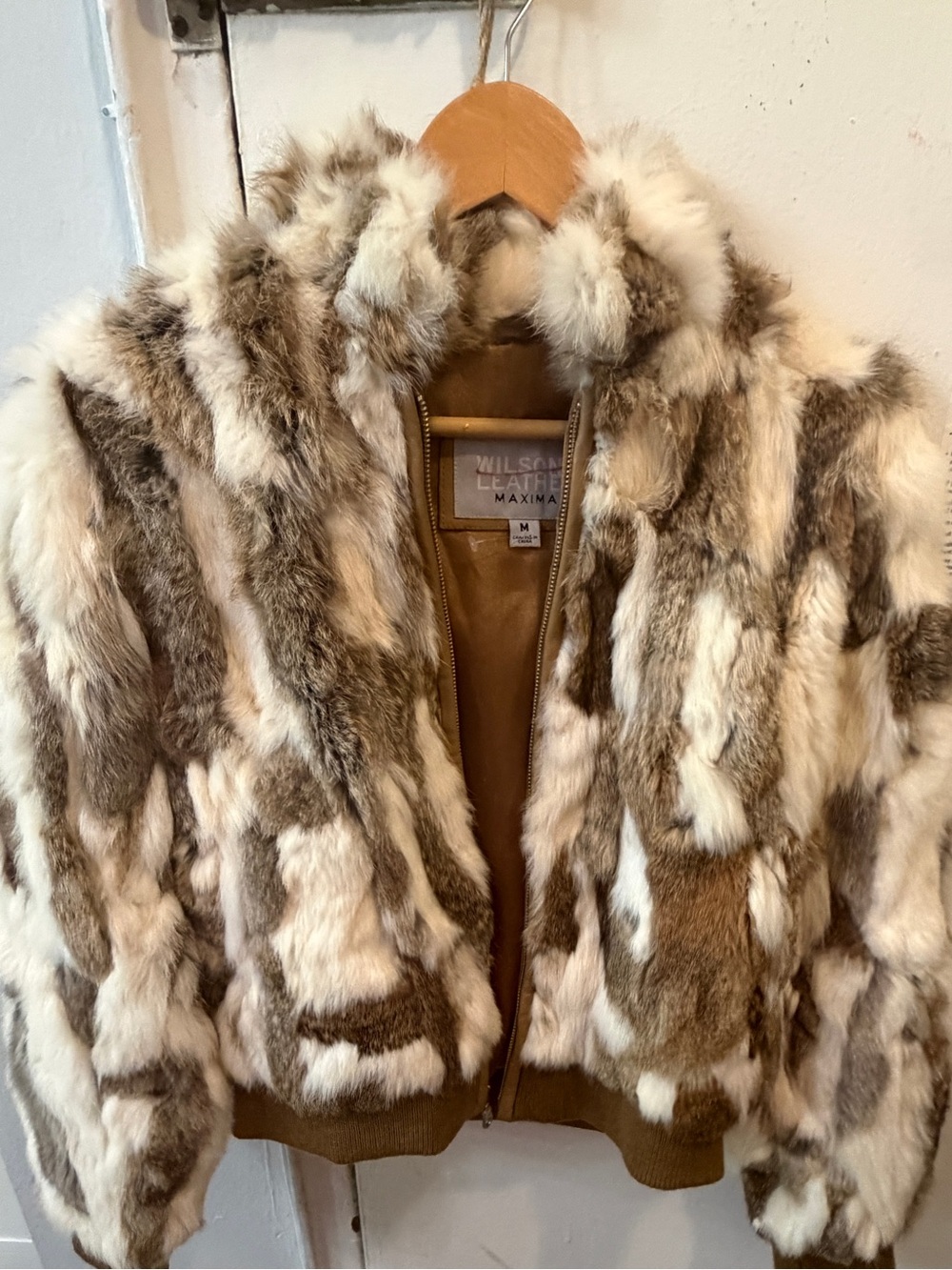 Wilsons maxima rabbit fur jacket